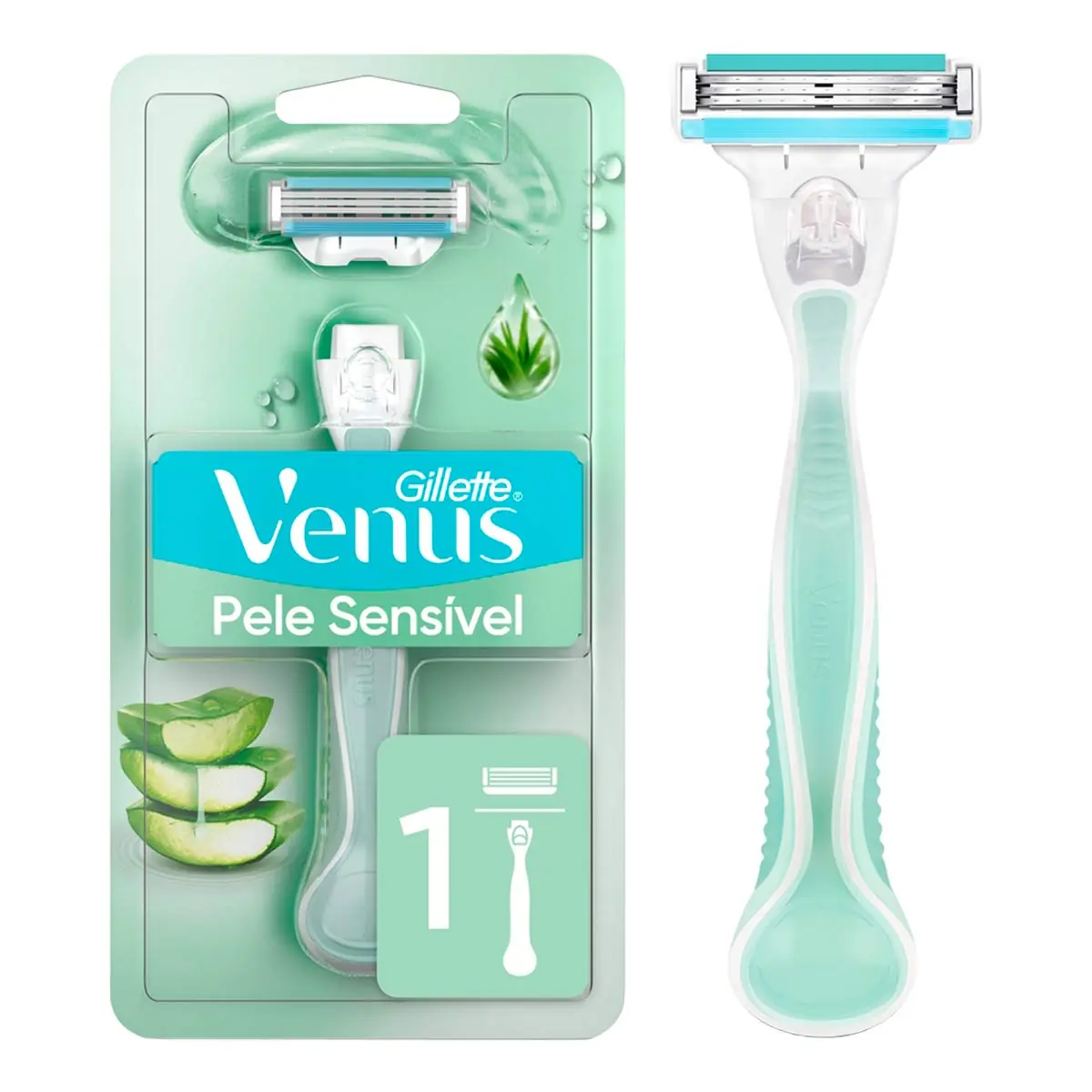 Aparelho Recarregável E Carga Para Depilar Pele Sensível Gillette Venus