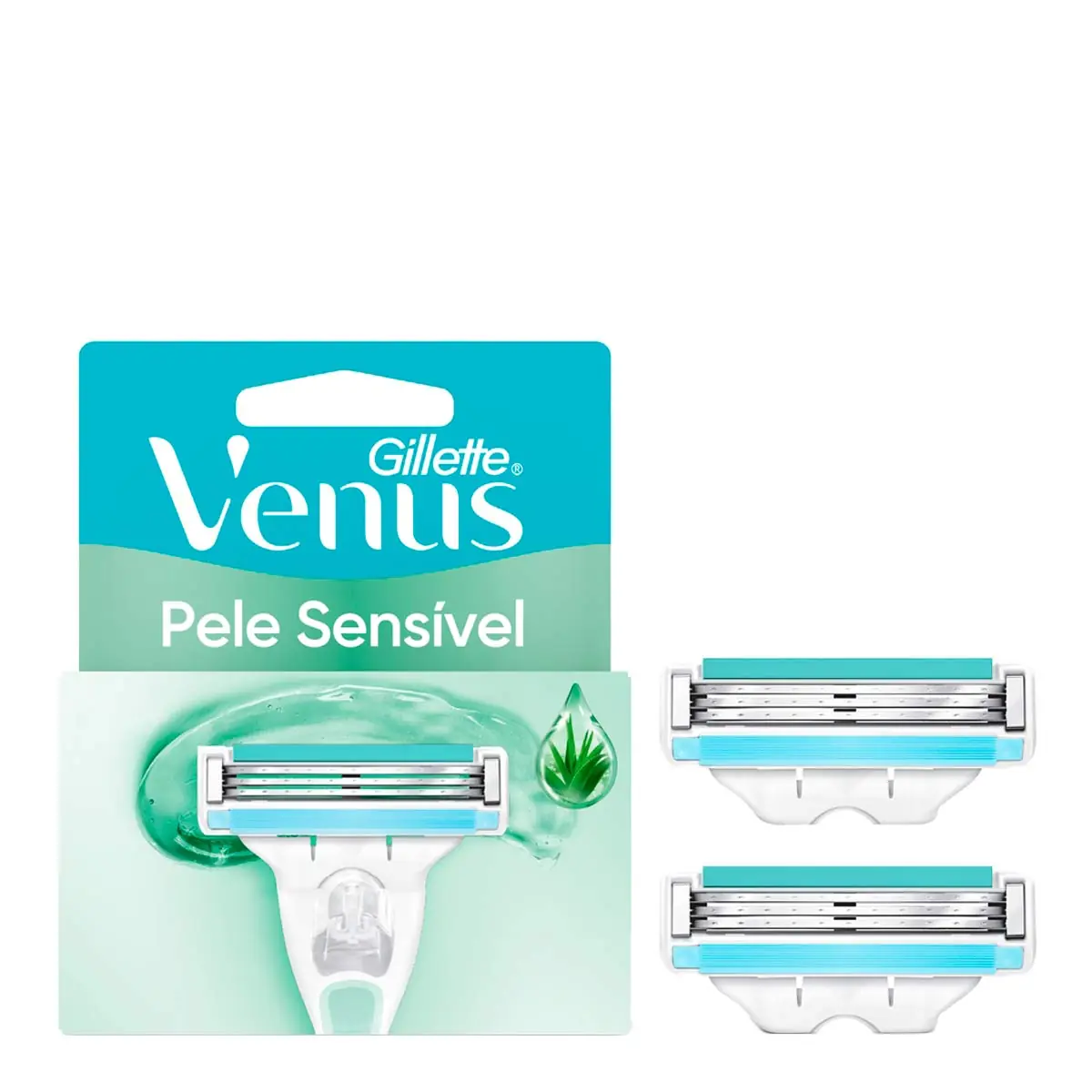Carga De Aparelho Para Depilar Pele Sensível Gillette Venus 2 Unidades