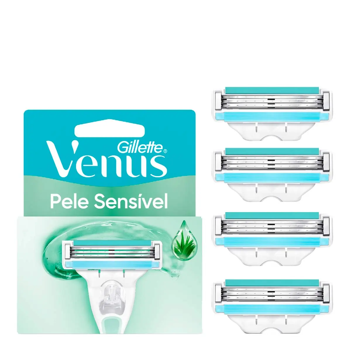 Carga De Aparelho Para Depilar Pele Sensível Gillette Venus 4 Unidades