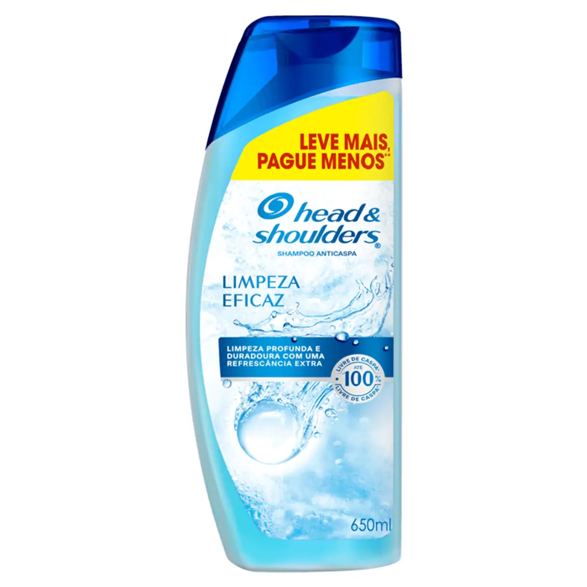 Shampoo Anticaspa Head Shoulders Limpeza Eficaz Frasco 650ml Leve Mais Pague Menos