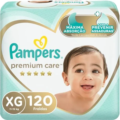 Pack Fralda Descartável Infantil Pampers Premium Care Xg Pacote 2 Unidades