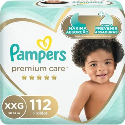 Pack Fralda Descartável Infantil Pampers Premium Care Xxg Pacote 2 Unidades