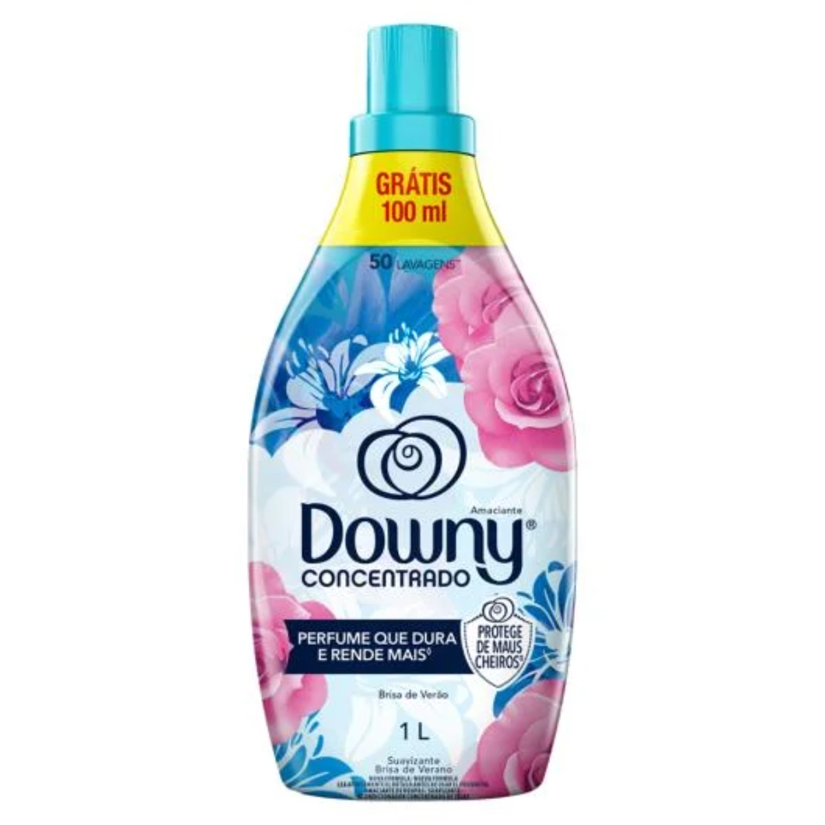 Amaciante De Roupa Concentrado Brisa De Verão Downy Frasco 1l Grátis 100ml