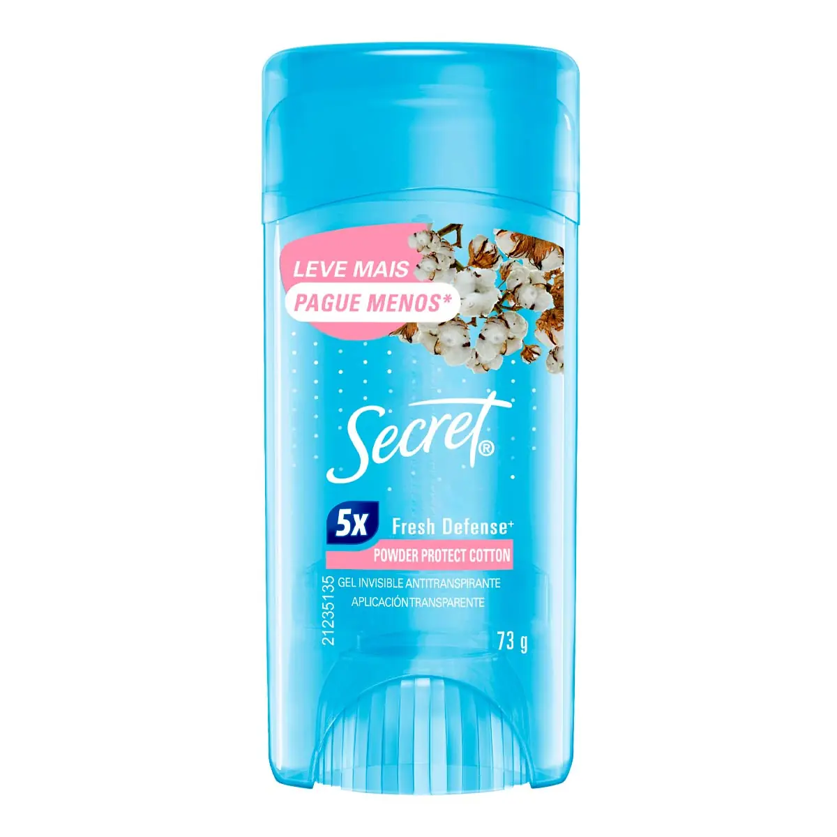 Antitranspirante Gel Secret Powder Protect Cotton 73g Leve Mais Pague Menos