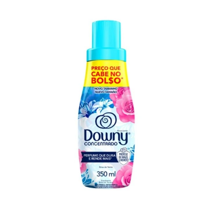 Amaciante De Roupa Concentrado Brisa De Verão Downy Frasco 350ml