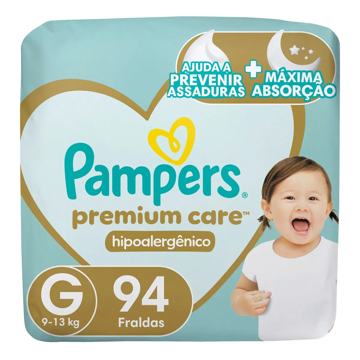 Fralda Descartável Infantil Pampers Premium Care G Pacote 94 Unidades