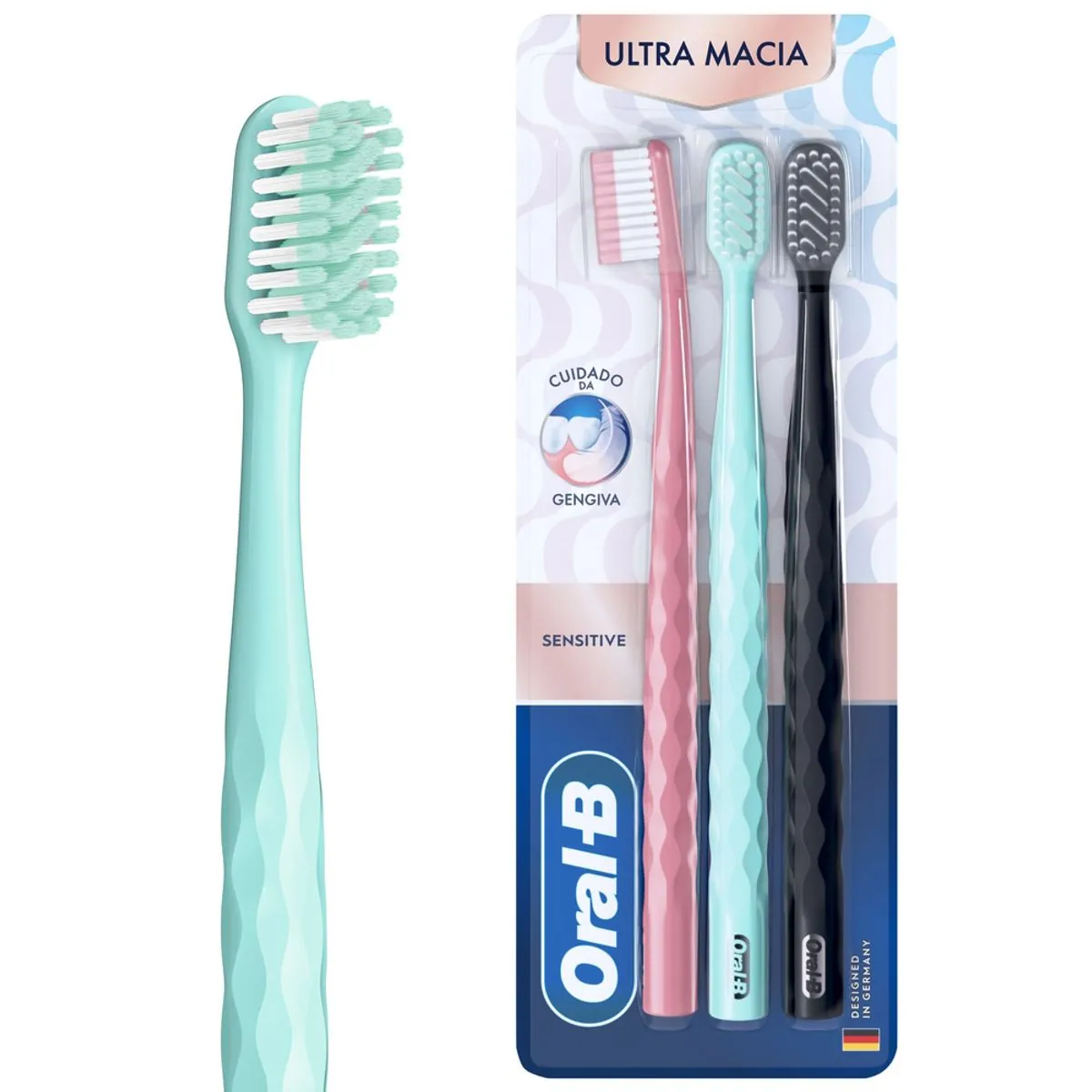 Escova Dental Ultramacia Sensitive Oral B Iconic 3 Unidades