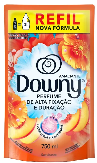 Amaciante Downy Concentrado 750ml Verao Tropical Sache
