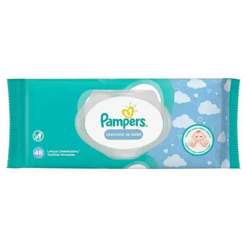 Lenços Umedecidos Pampers Regular Com 64 Unidades