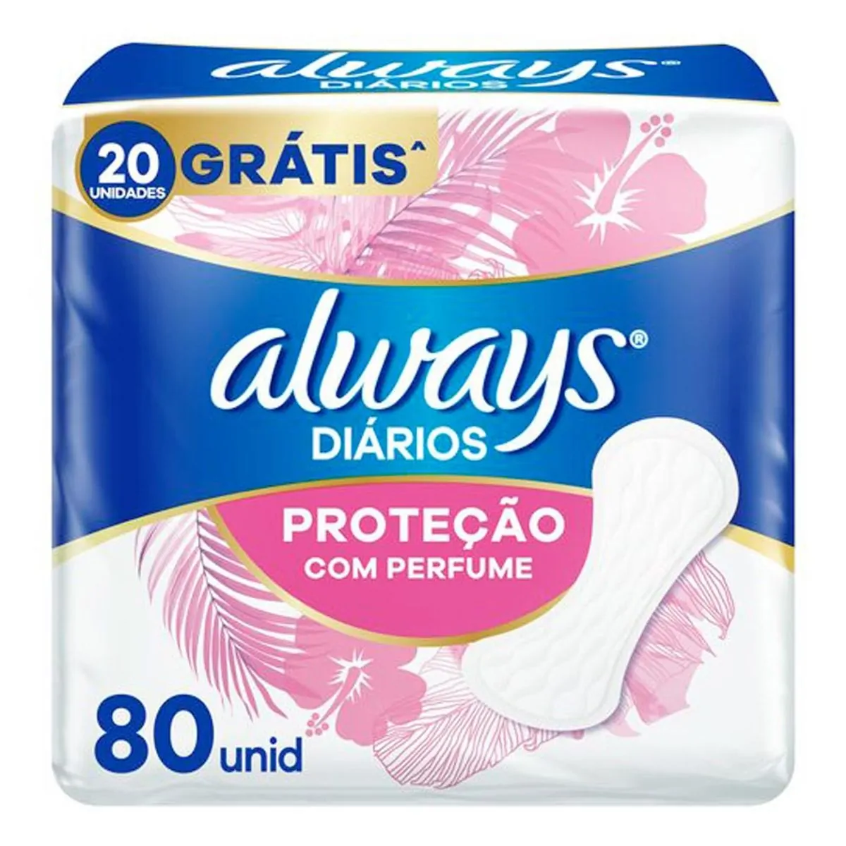 Protetor Diário Always Proteção Com Perfume 80 Unidades