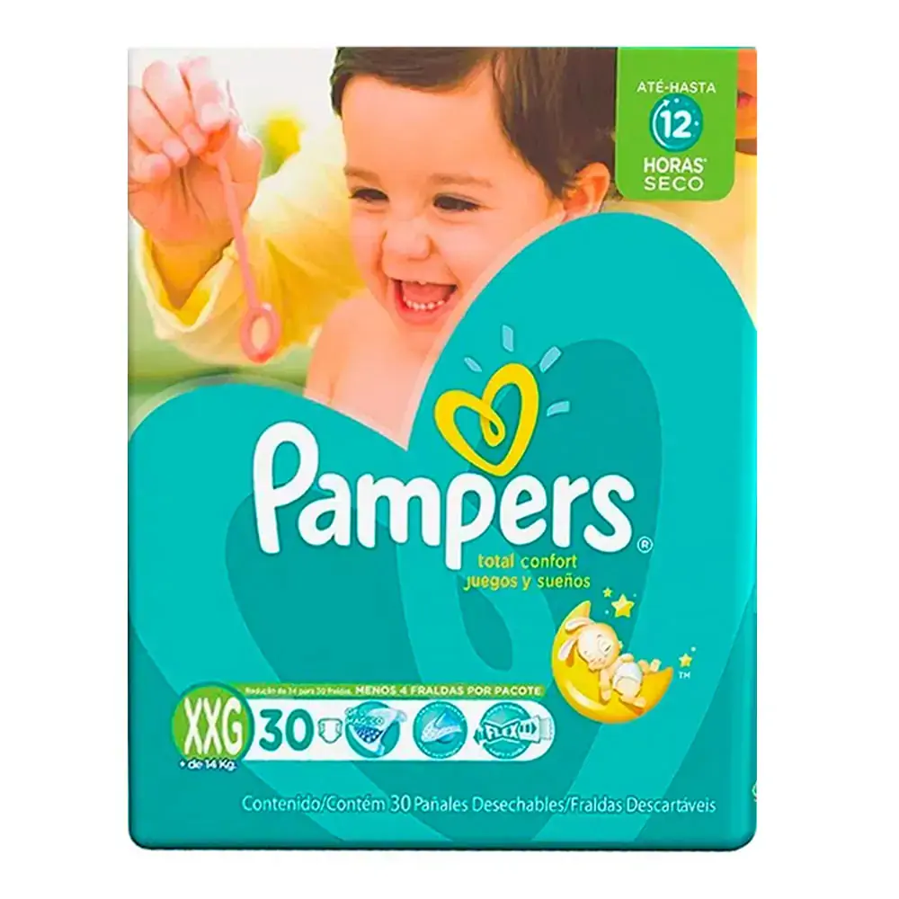 Pampers Total Confort Xxg Descartável 34 Unidades