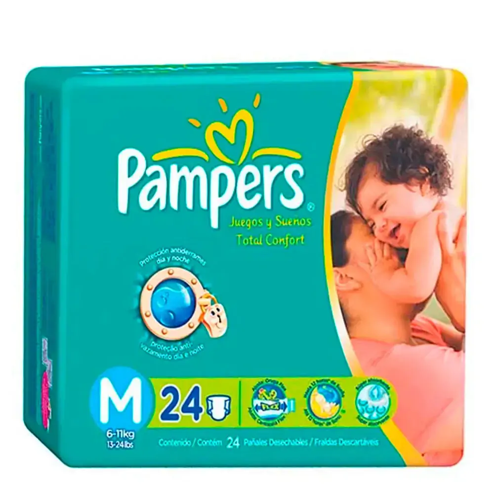 Fralda Pampers Conf.pacot C/24md