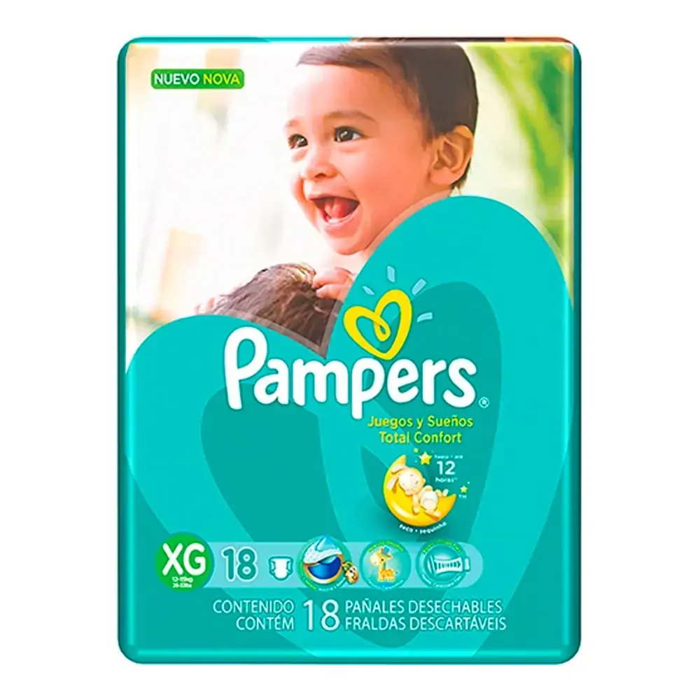 Fralda Pampers Conf.pacot C/18xg
