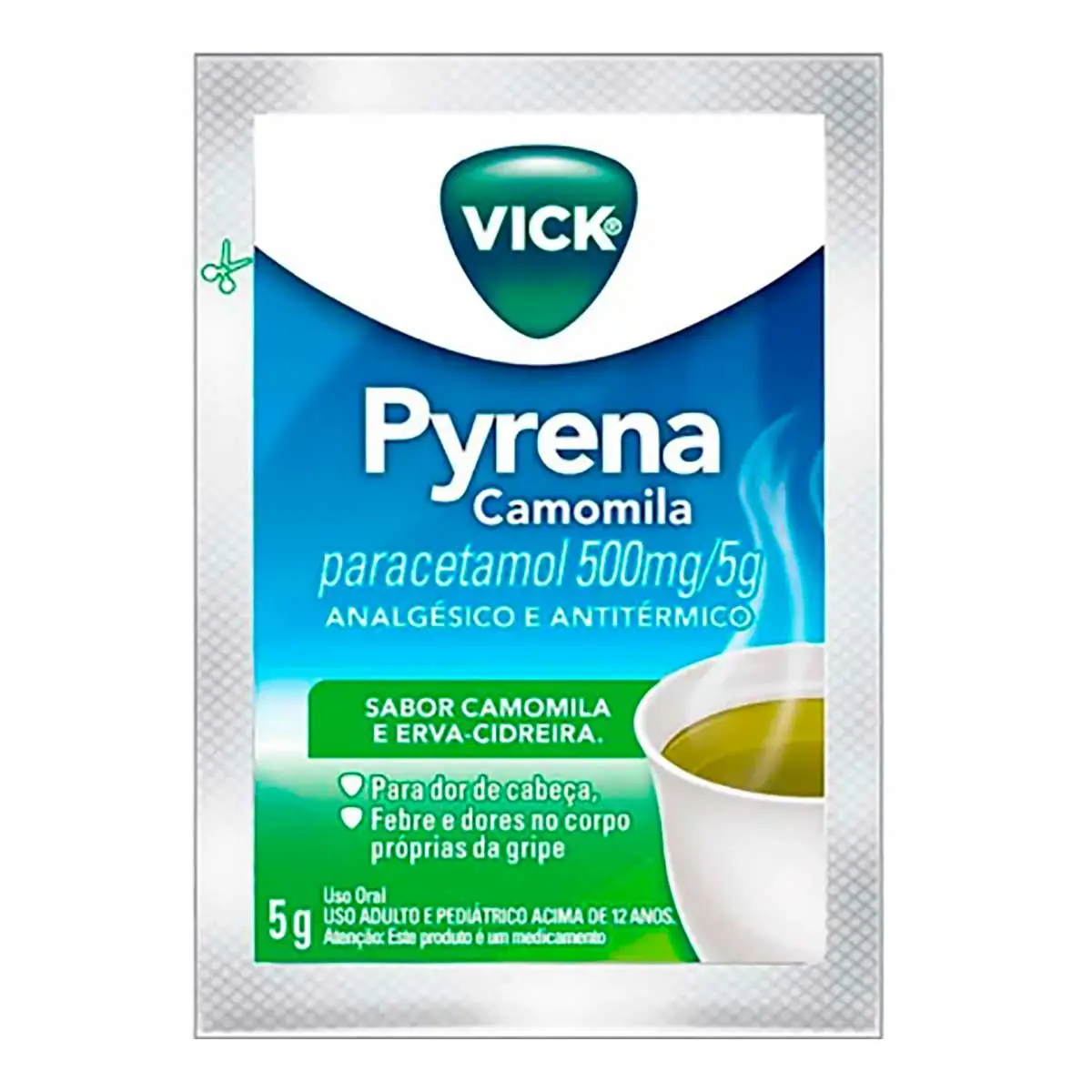Vick Pyrena 500mg/5g, envelope com 5g Camomila