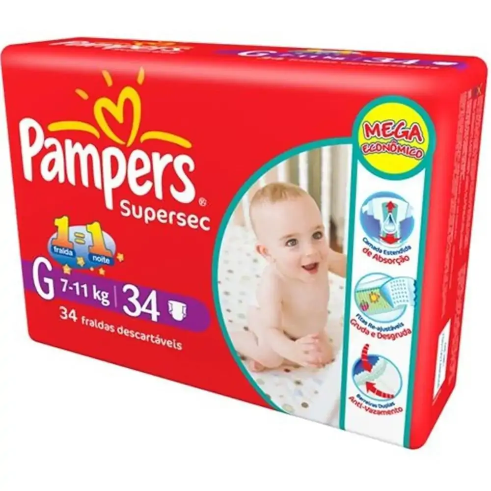 Fralda Pampers Basica G