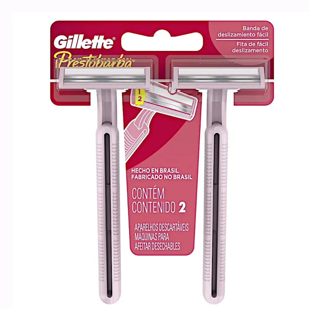 Aparelho Descartável Para Depilar Descartável Gillette Prestobarba 2 Unidades