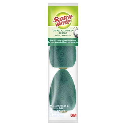 Refil de Esponja com Dispensador de Detergente Limpeza Pesada Scotch-Brite 2 Unidades