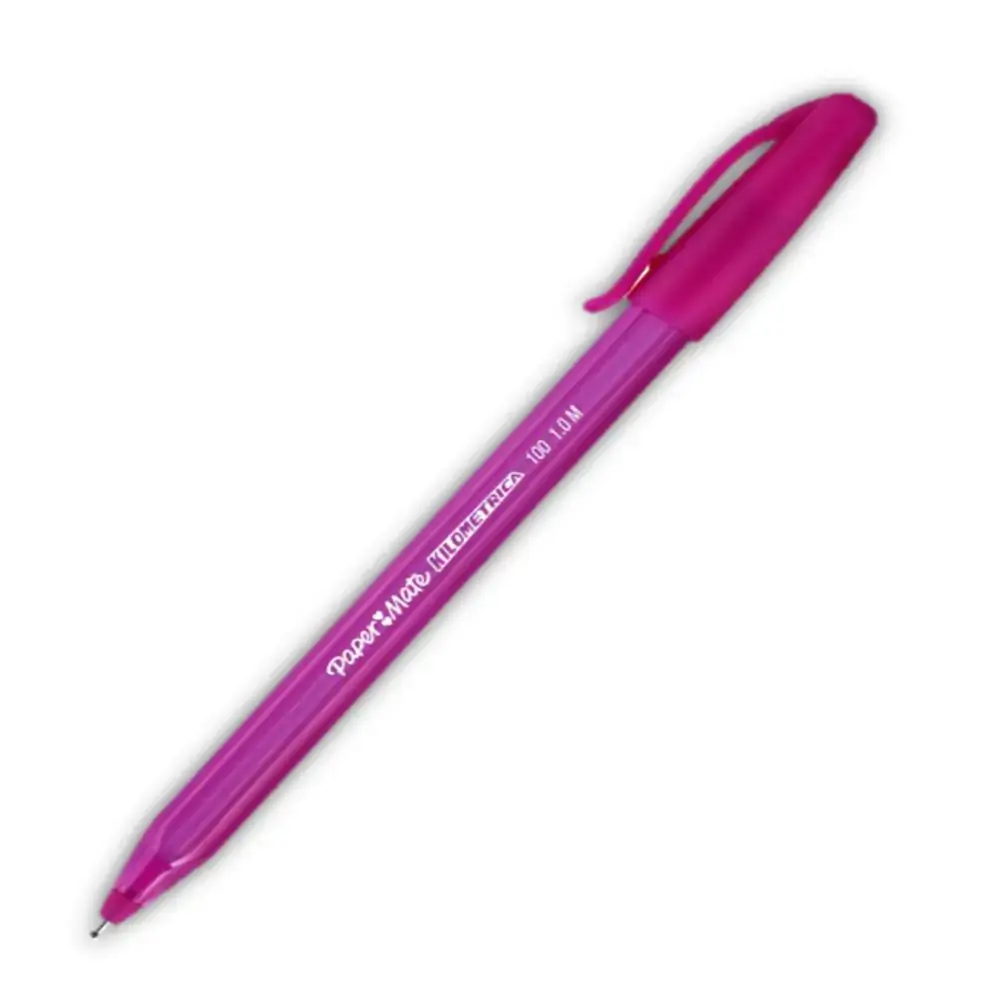 Caneta Paper Mate Kilometrica 100 1.0m Rosa