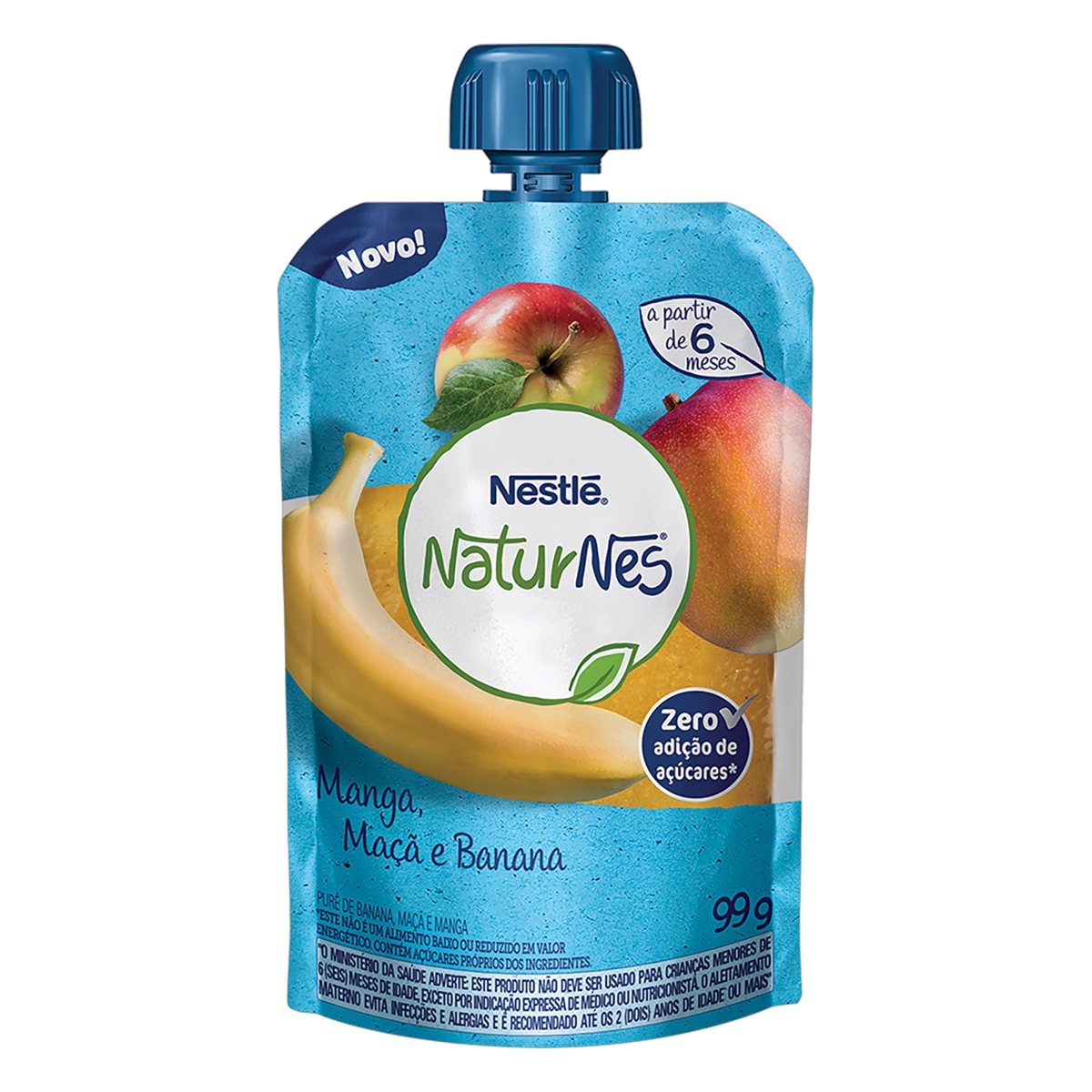 Purê Nestlé NATURNES Manga, Maça e Banana 99g