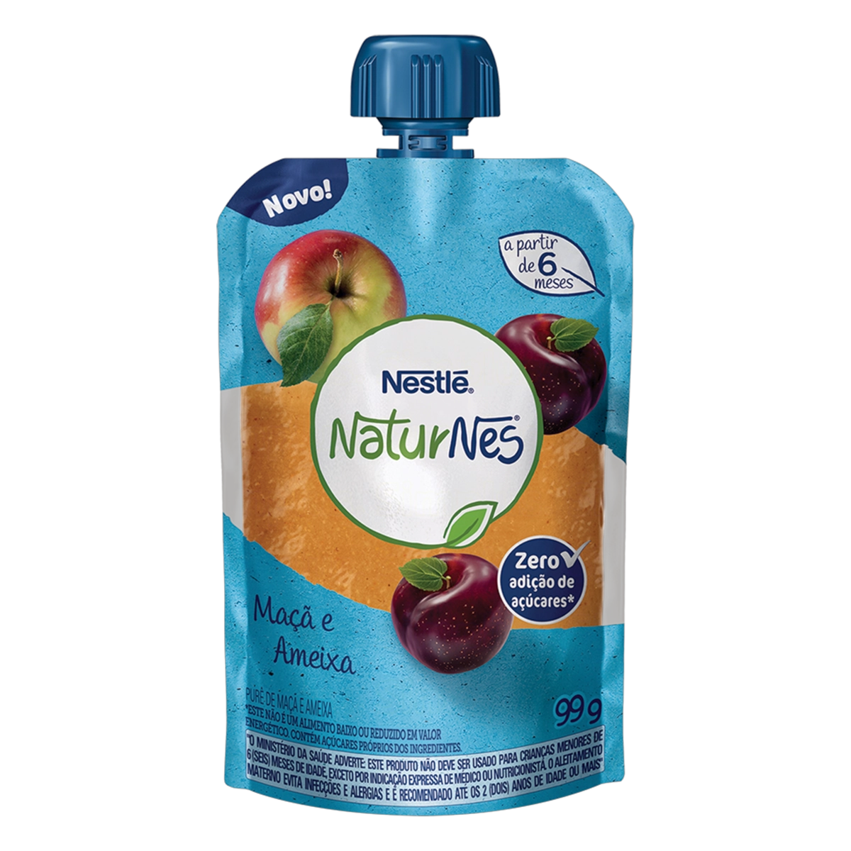 Purê Nestlé NATURNES Maçã e Ameixa 99g
