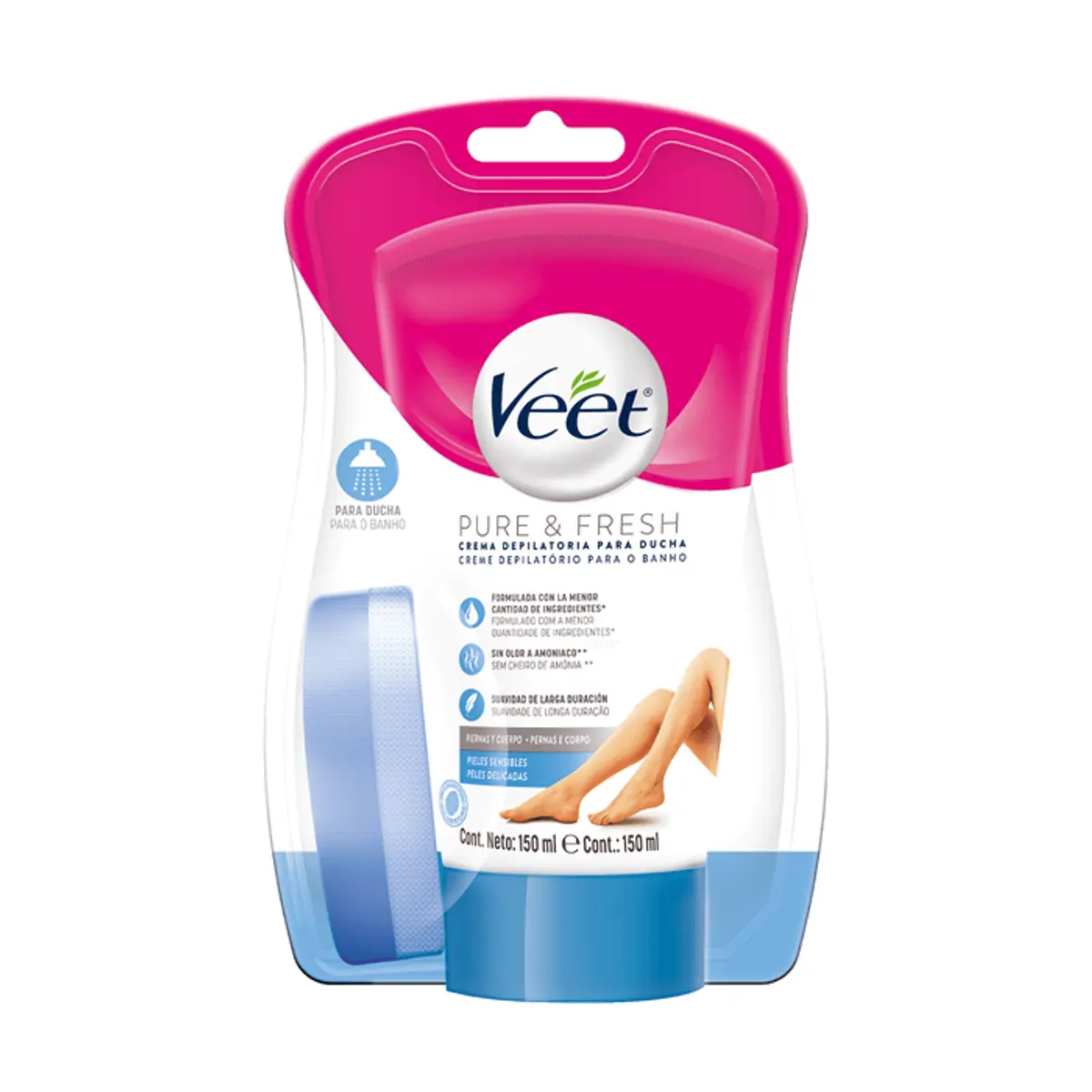 Creme Depilatório Para Banho Pernas E Corpo Delicado Veet Bisnaga 150ml