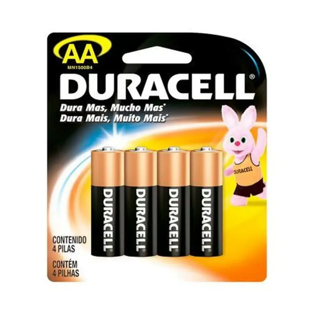 Pilha Duracell Pequena Aa C/4 Gratis Chaveiro