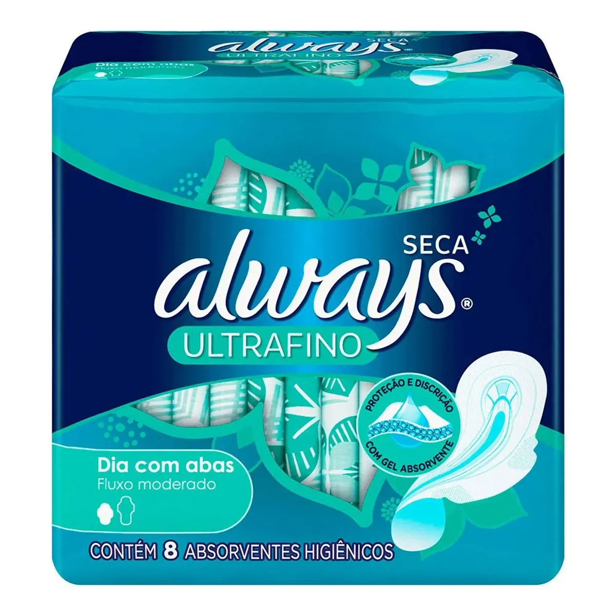 Absorvente Always M Ultrafino Seca com Abas 8 Unidades