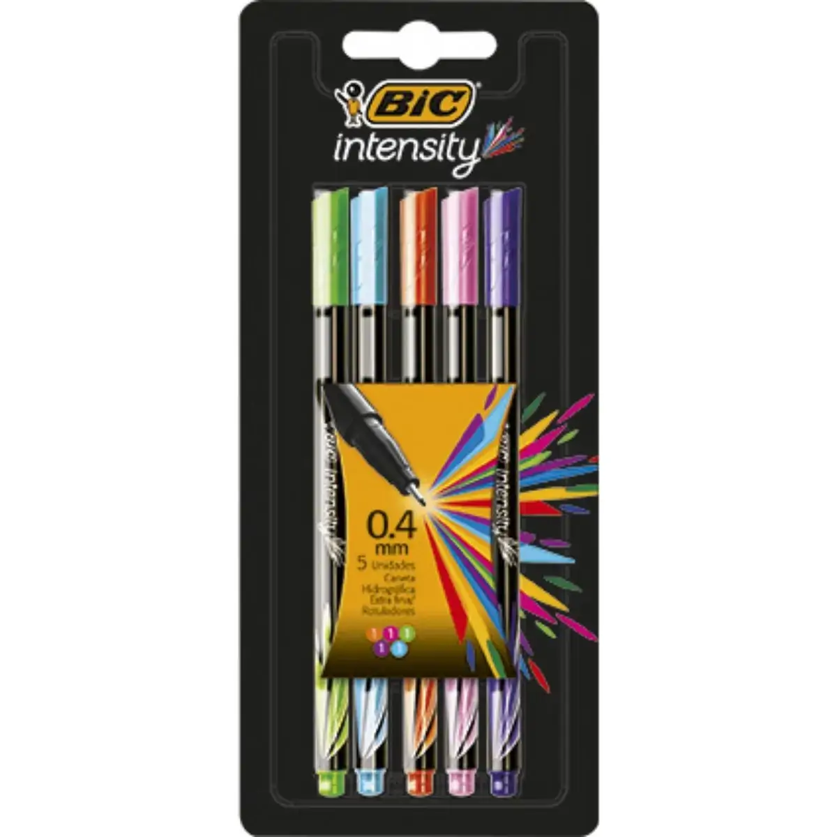 Caneta BIC Intensity Point Utra Fina 0.4 Com 5 Cores