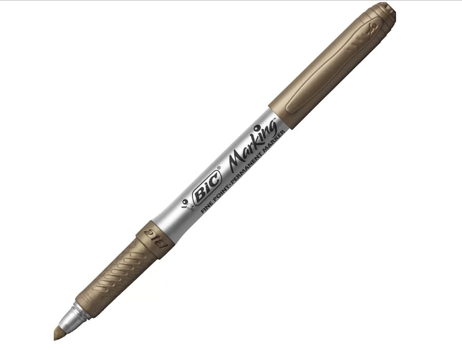 Pincel Marcador Permanente 1.1mm Metalico Bronze Bic Un 1 Un