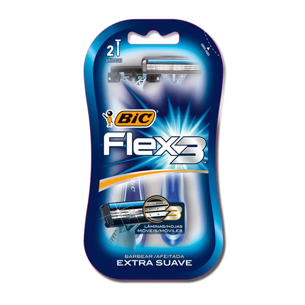 Ap Bic Flex 3 Azul 2un