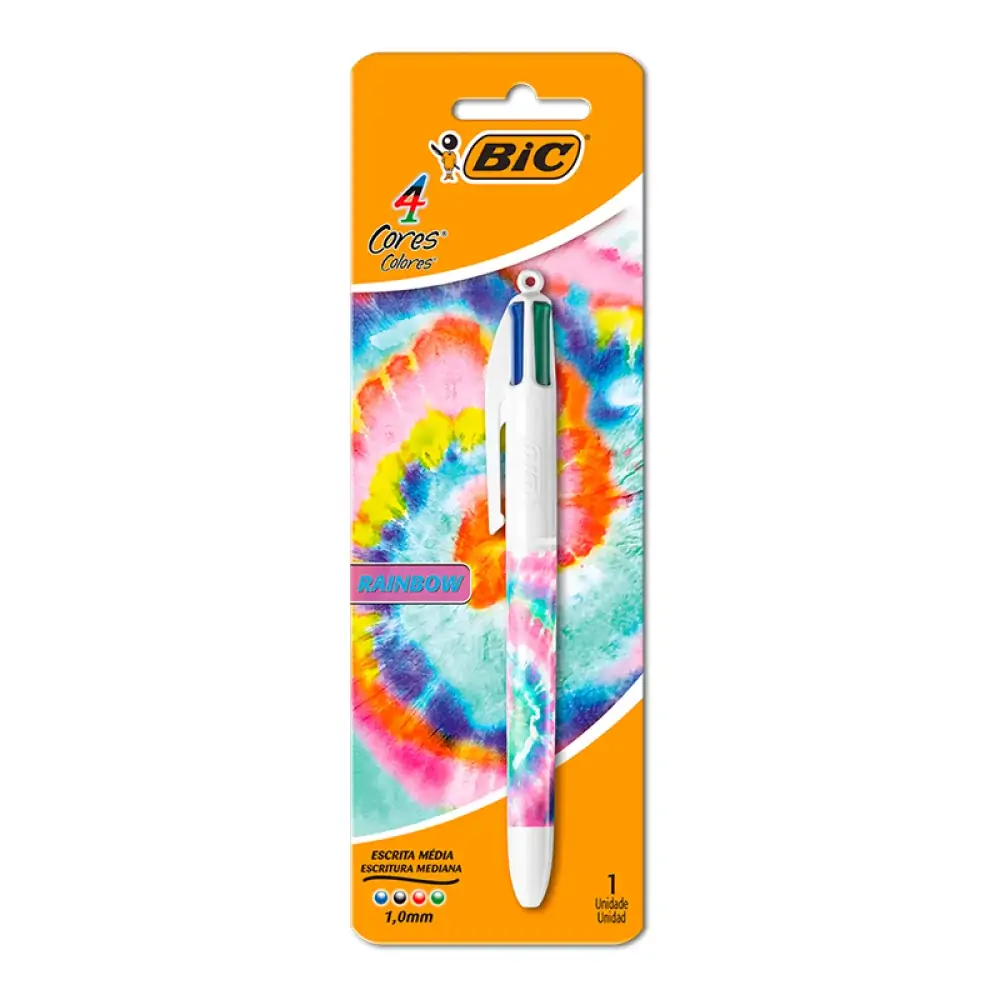 Caneta Esferográfica 4 Cores Ponta Média Fun Bic