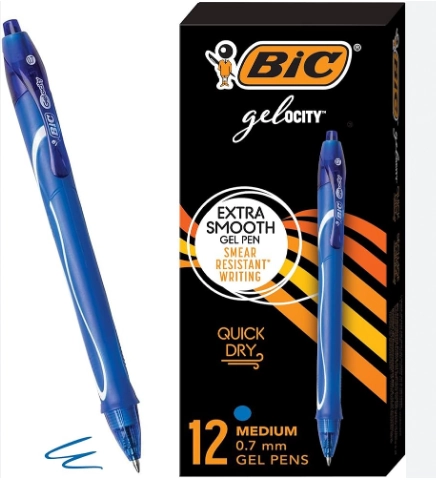 Caneta Gel Quick Dry Azul 522240 Bic