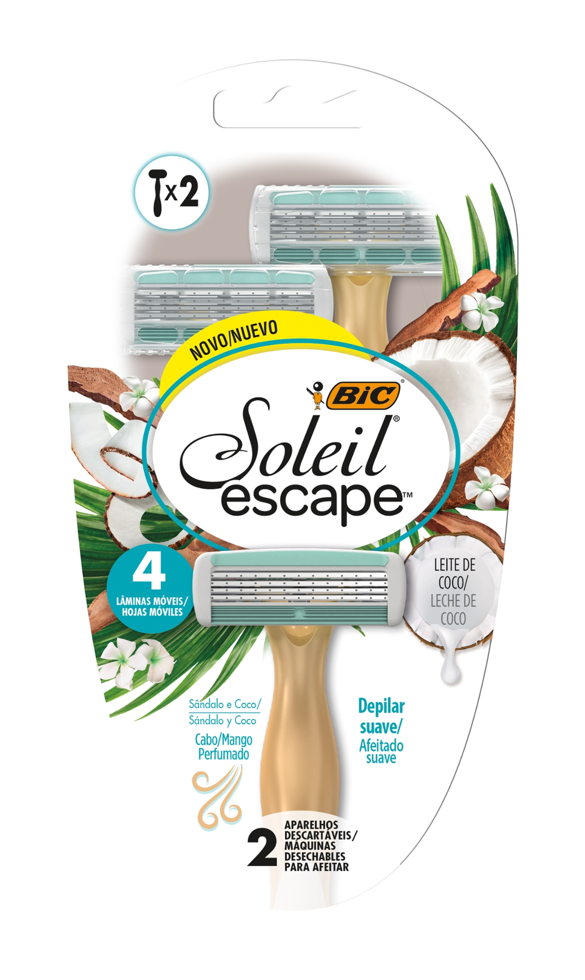 Aparelho De Depilacao Bic Soleil Escape 2 Unidades