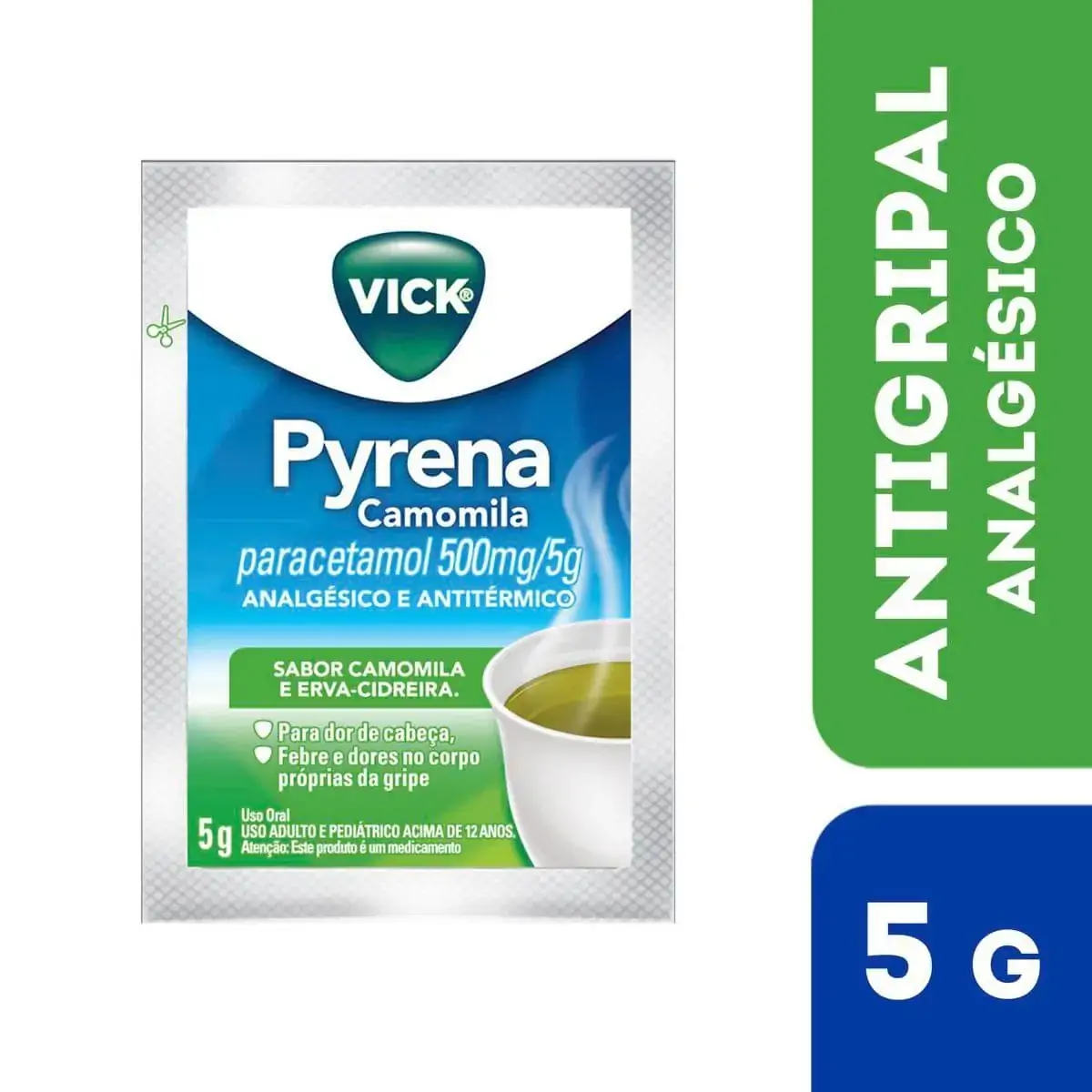 Analgésico E Antitérmico Camomila E Erva Cidreira Vick Pyrena Envelope 5g