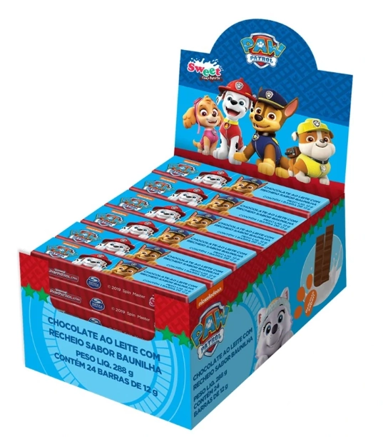 Barra De Chocolate Paw Patrol 12g 01dpx24un12g 19372