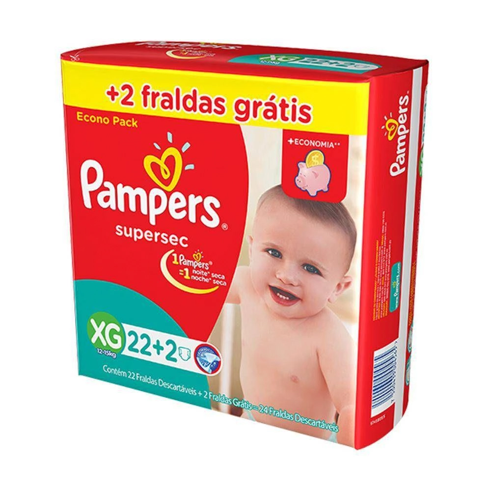 Pampers Supersec Xg Descartável 24 Unidades