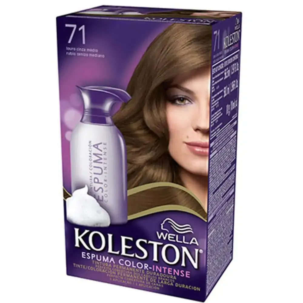 Tintura Koleston Espuma 71 Louro Cinz Medio
