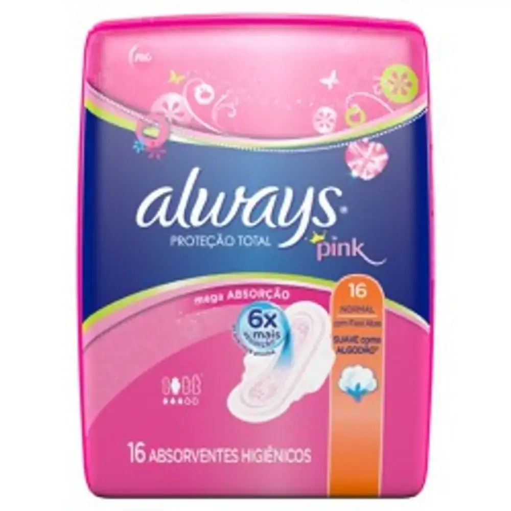 Always Pink Básico Com Abas 16 Unidades
