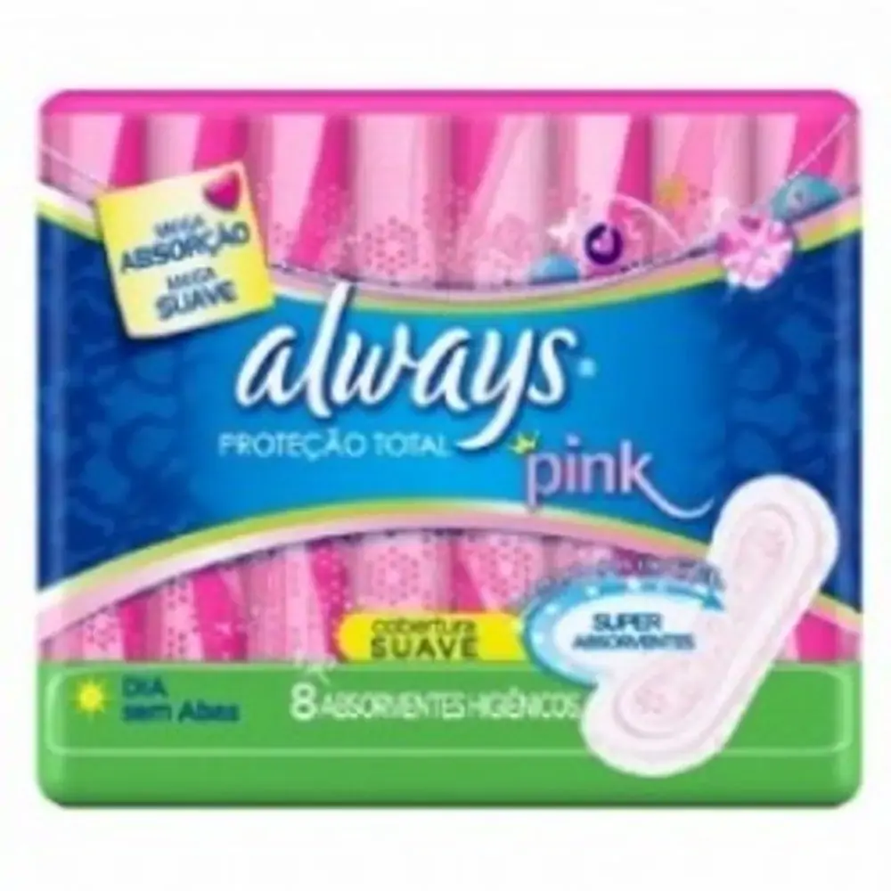 Absorvente Sem Abas Suave Always Maxi Proteção Pacote 8 Unidades