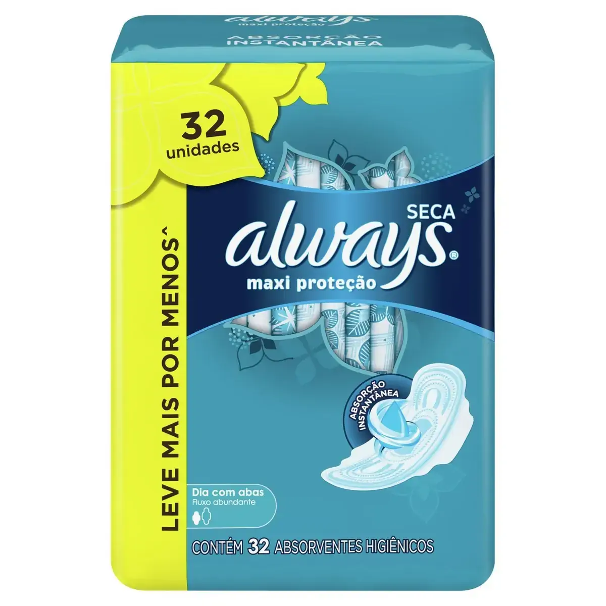 Always Active Proteção Total Com Abas 32 Unidades