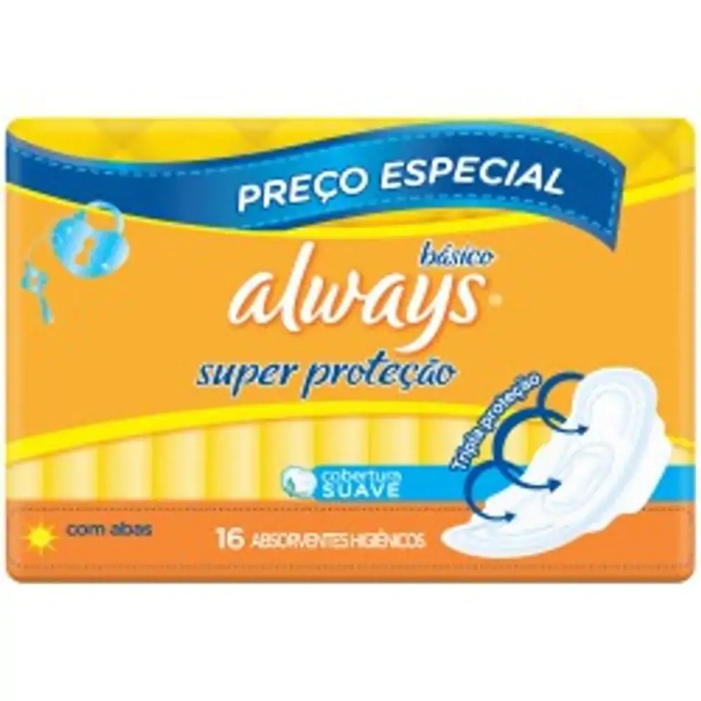 Always Básico Malha Seca 16 Unidades