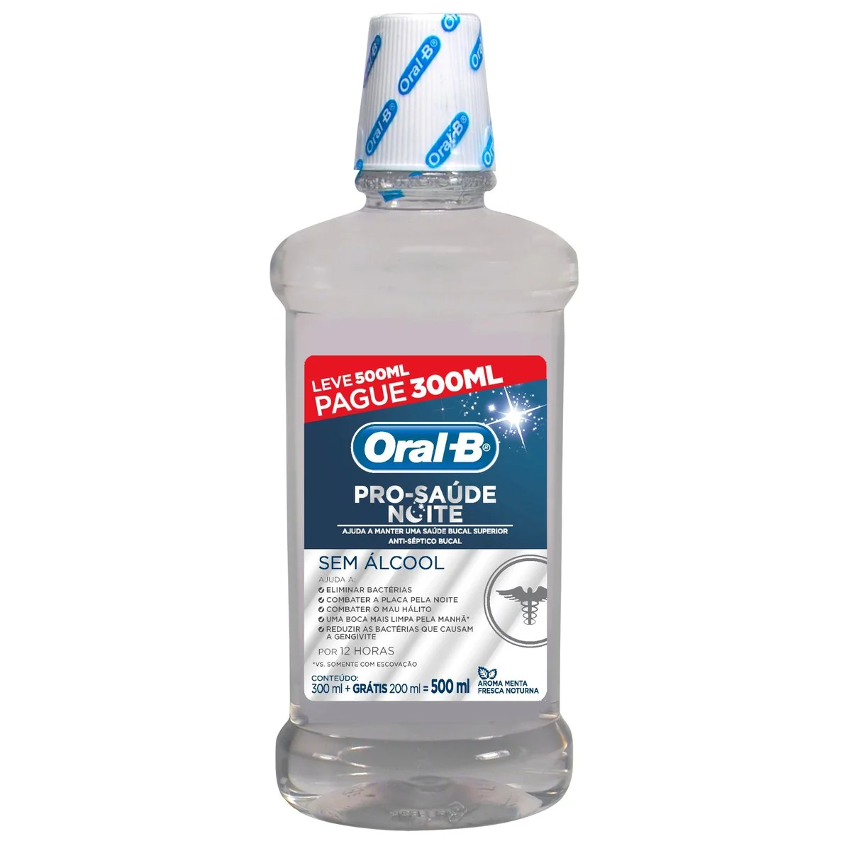 Antisséptico Bucal Oral-B  Pro-Saúde Noite Leve 500 ml Pague 300 ml