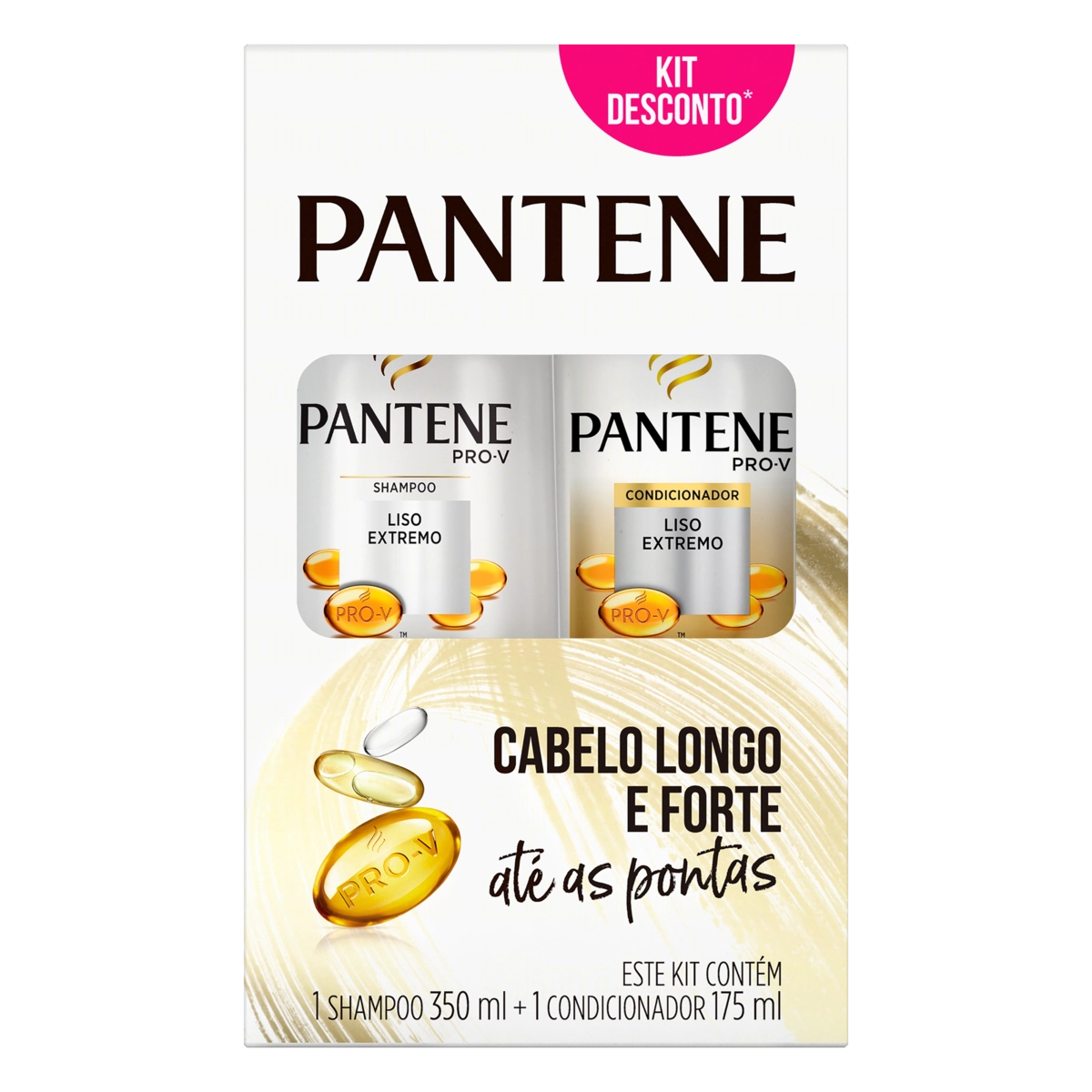 Kit Shampoo E Condicionador Pantene Pro V Liso Extremo 200ml