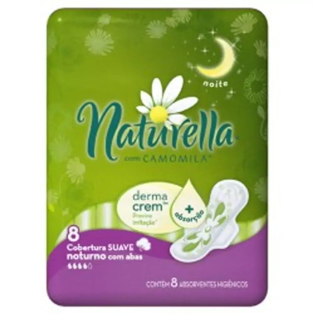 Naturella Noturno Com Abas 16 Unidades