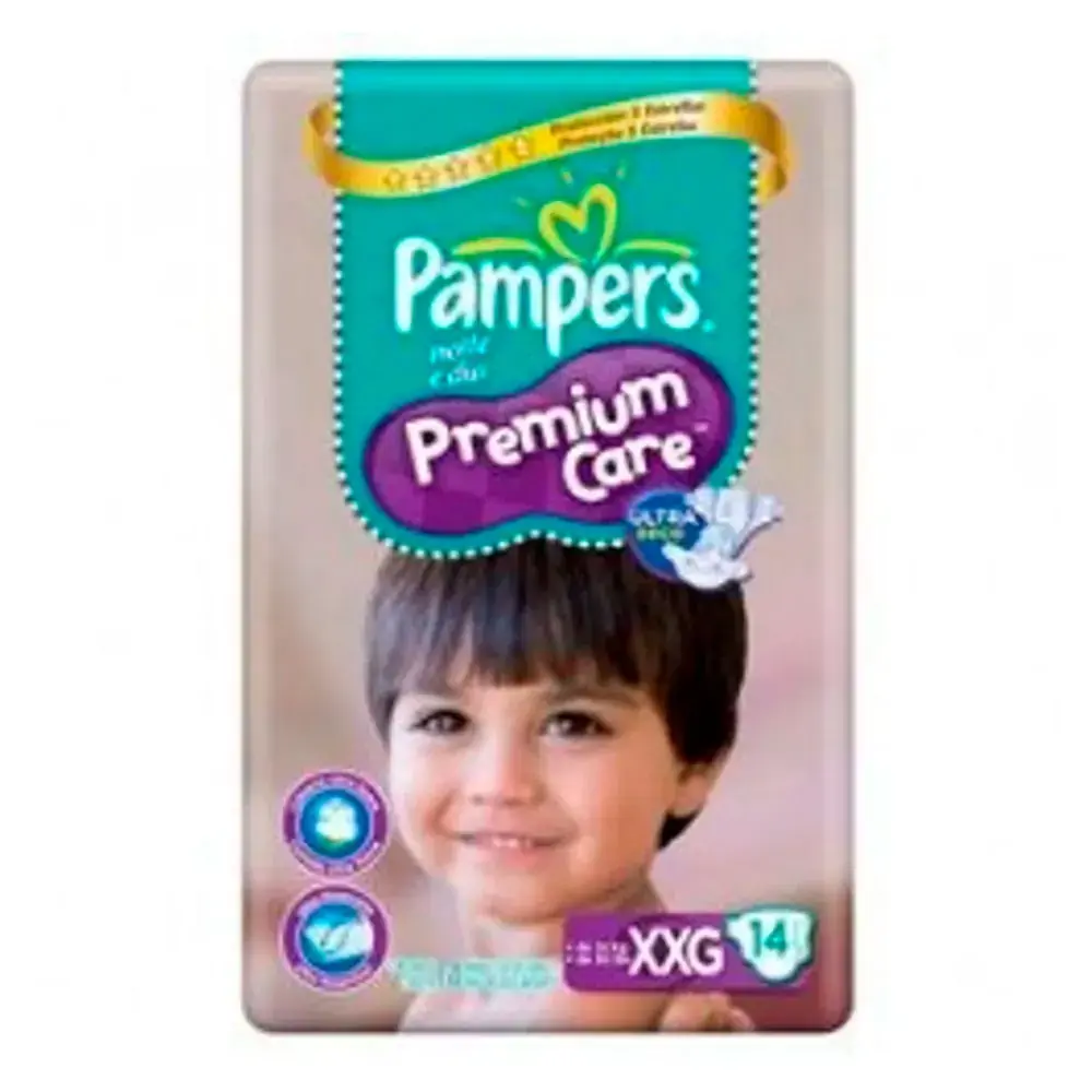Pampers Premium Care Xxg 14 Unidades
