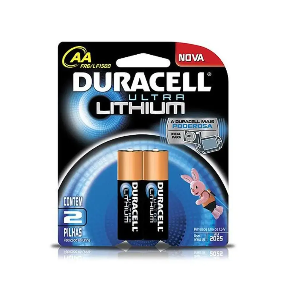 Pilha Duracell Lithium Aa 2unidade