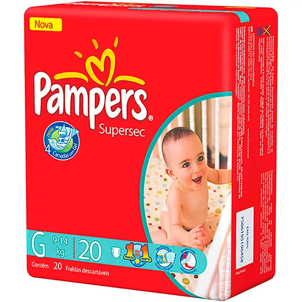 Pampers Supersec G Descartável 20 Unidades