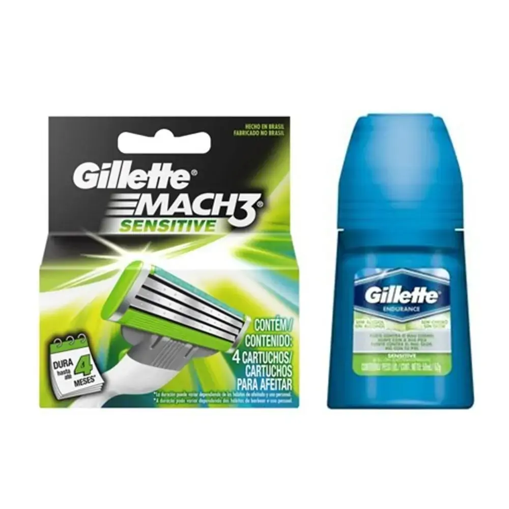 Kit Carga Mach 3 4unidade Gratis Desodorante Arte Ice