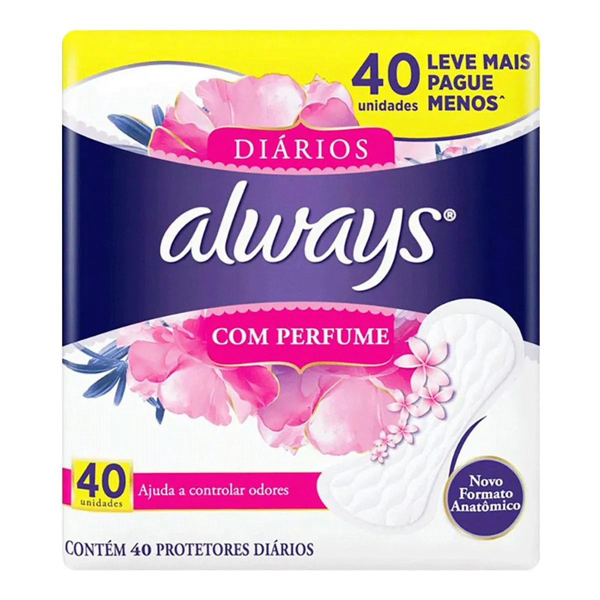 Protetor Diário Always Proteção Com Perfume 40 Unidades