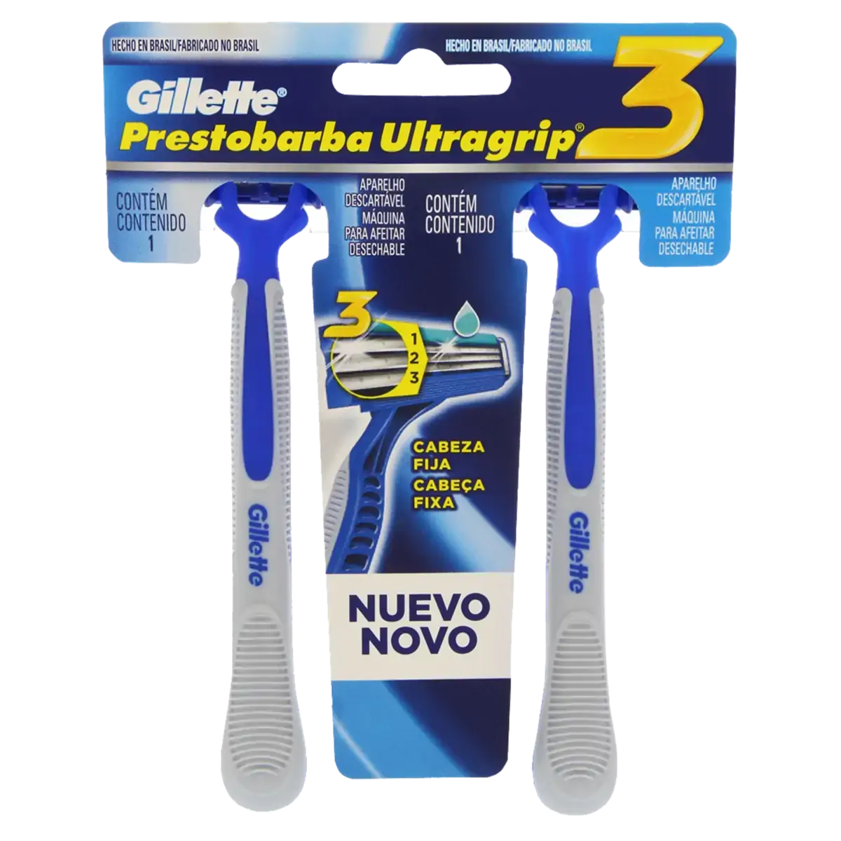 Aparelho Descartável Para Barbear Gillette Prestobarba Ultragrip3 2 Unidades